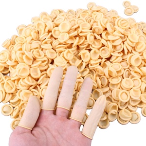 Poedervrije Cleanroom Latex Vingerkraam Geel Antislip Laag Chloor Antistatische Esd Latex Vingerbedden Voor Horloges Industrie - Product Image 1