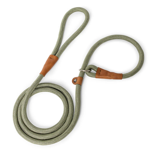 Gum Leaf Grüne Seil-Schlupfleine Hundeleine 12mm Nylon Verstellbare Schlupfleine für Hundetraining Spaziergänge Haustierzubehör - Product Image 4