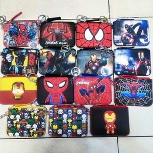Porte-cartes, porte-clés et porte-monnaie en polyuréthane style dessin animé Spider-Man, Captain America, Batman, Superman - Product Image 1