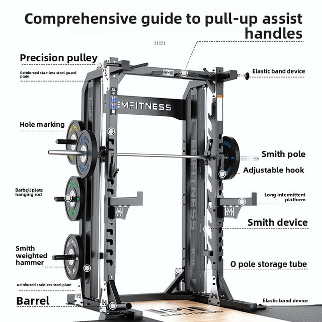 Heavy Duty 2000KG Smith Machine Multi Functional Squat Rack Commercial Gym Fitness Equipment for Home and Gym Use