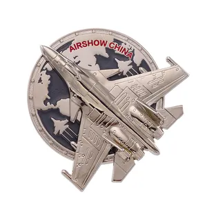 Custom Logo Mascot Plane Lapel Pin Cast Aluminum Technique Custom Aircraft Badge