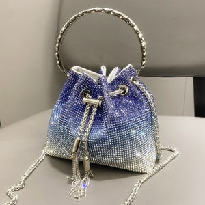 Diamonds Tassel Evening Clutch Bag Party <b>Purse</b> Versatile Bags Bling Crystal Rhinestone Bucket Bag for Women - Product Image 1