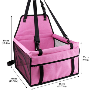 Siège de voiture pliable pour chien, siège surélevé pour chien, imperméable, respirant, sac de voyage en Oxford pour chiens de petite à moyenne taille - Product Image 2