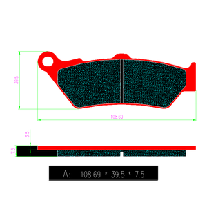 Plaquettes de frein de moto avant et arrière de haute qualité plaquettes de friction de moto pour <span class=keywords><strong>Honda</strong></span> CB500/NX <span class=keywords><strong>500</strong></span> Yamaha DT125X/<span class=keywords><strong>XT</strong></span> 660R FA209 - Product Image 4