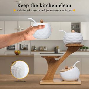 Professional Custom Bamboo 3 Tier <b>Kitchen</b> Spice Rack Organizer and Spice Jars Set - Product Image 5