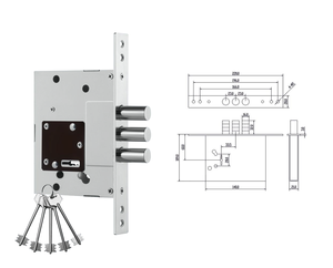 <span class=keywords><strong>Serrature</strong></span> per porte esterne in metallo ad alta <span class=keywords><strong>sicurezza</strong></span>, anti-intrusione, standard russo OEM, con interasse 60 mm, corpo serratura a mortasa 6085. - Product Image 3