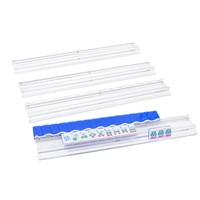Poussoir magnétique transparent en acrylique pour tuiles de Mahjong, règle de poussoir transparente à bords ondulés pour Mahjong américain, outil de tri épais et solide pour Mahjong