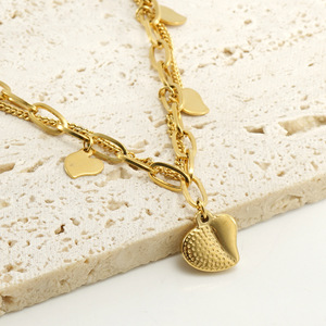 Zogxin Heart Charm Bracelet Gold Double Chain Women Fashion Jewelry Gift - Product Image 4