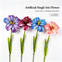 Fleurs d'iris en soie multicolores à tige unique, réalistes au toucher, pour centres de table, arrangements de vases, décoration de table pour mariages, fêtes et événements à domicile