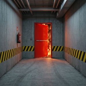 <span class=keywords><strong>Porte</strong></span> en acier ignifuge à panneaux épaissis, durable et facile à installer pour les immeubles de bureaux et divers projets d'ingénierie. - Product Image 5