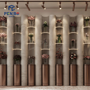 Hoàn thành thiết lập Cửa hàng Hoa với màn hình hiển thị Kệ tường giá lưu trữ và đồ nội thất bán lẻ cho các mặt hàng Cửa hàng Hoa - Product Image 2