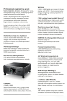 Projecteur laser DLP Optoma ZU2200 pour l'ingénierie, 22000 lumens, première classe d'efficacité énergétique, compatible 4K 3D, garantie 3 ans, unité nue