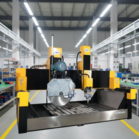 Nueva Máquina de Grabado Digital 3D JK-2213 de Doble Cabezal para Corte de Piedra/Mármol/Granito, Espesor Máximo de Corte de 400 mm, Motor de Engranajes PLC de 5.5 kW