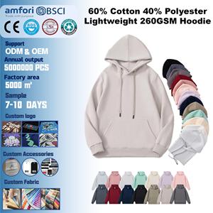 थोक अनुकूलित 60% कपास 40% पॉलिएस्टर एंटी-झुर्रियों त्वरित जहाज महिलाओं की शरद ऋतु आकस्मिक लुभावनी हुडी - Product Image 1