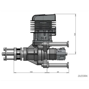 Nouveau <span class=keywords><strong>moteur</strong></span> à essence Dle55ra 55CC pour avion modèle/drone RC - Product Image 2