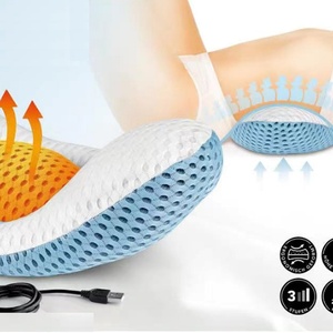 Relaxing Portable Waist <b>Vibrating</b> Massager With Heating Powered by USB CABLE Wired Neck Massage Pillow Electric Massage Pillow - Product Image 2