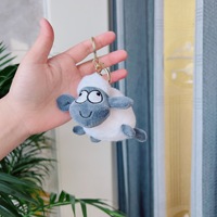 Pendentif en peluche mouton inspiré de TikTok, cadeau du Nouvel An, porte-clés jouet, sac élégant, rembourrage en coton PP, 11-30cm