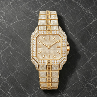Montres pour hommes serties de diamants Moissanite VVS1, qualité haut de gamme, 40 mm, verre saphir étanche, montre-bracelet automatique mécanique
