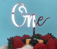 Décoration de gâteau Ins en acrylique pour une fête d'anniversaire, 1 an, or, argent, joyeux anniversaire, cupcake, cadeau de fête prénatale, dessert