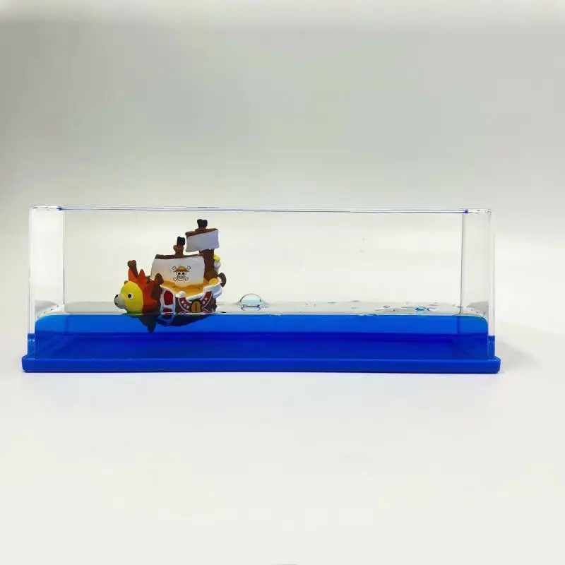 Creative Fluid Bottle Ornaments Thousand Sunny Going Merry Anime One Piece Pirate Ship Action Figures For Birthday Gift