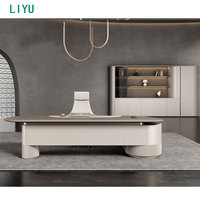 Bureau debout convertible et extensible en bois contemporain Liyu Luxury Design pour PDG et cadres, avec armoire latérale