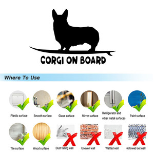 Corgi-pegatina de vinilo para ventana de <span class=keywords><strong>coche</strong></span>, pegatina láser para decoración de parachoques de cachorro y <span class=keywords><strong>perro</strong></span>, regalo, calcomanías troqueladas para ventana y portátil de vidrio - Product Image 6