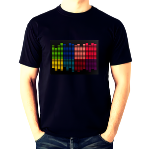 T-shirt personalizzata EL pannello lampeggiante con inverter festa di Halloween EL pannello t-shirt a LED con attivazione musicale 2024 - Product Image 6