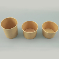 Gobelet à soupe chaude en papier kraft blanc doublement poly-enduit, biodégradable et jetable, 26/32 oz, avec couvercle en papier ventilé