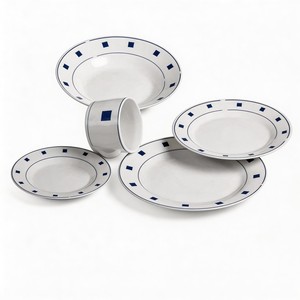 Services de table en porcelaine fine Harvit, design moderne, bordure de différentes formes, <span class=keywords><strong>vaisselle</strong></span> en céramique décorée pour - Product Image 1