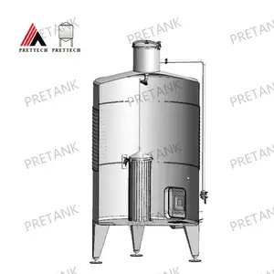 Inox fermentation tank with Cooling Jacket and Pump over Circulation System