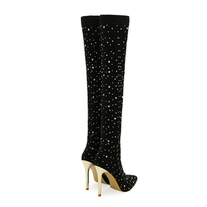 Botas Altas Mujer Large Size 43 Sexy Long Over Knee Elastic <b>Sock</b> Stiletto Heel Thigh High <b>Boots</b> for Ladies - Product Image 6
