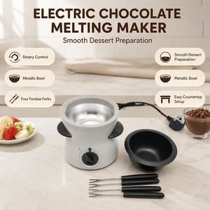 Nouvel Arrivage – Fondoir Électrique Personnalisé 4 Fourchettes 350ml Facile à Nettoyer pour Chocolat – Idéal pour Fêtes d'Anniversaire et Créations DIY - Product Image 1