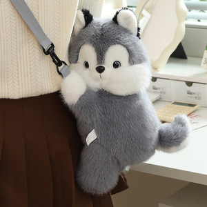 Factory Price Cute Animal Crossbody Shoulder <strong>Bag</strong> Super Soft Plush Toy Custom Backpack Hanging Fox Dog <strong>Panda</strong> - Product Image 2