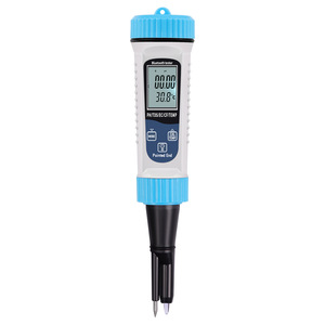 Medidor de calidad del agua portátil con Bluetooth, pH, TDS, EC, CF, temperatura, 5 en 1, con sonda puntiaguda para pruebas de acuarios y piscinas - Product Image 1