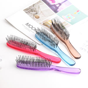Nouveau cristal Transparent peigne à cheveux sec et humide Massage du cuir chevelu moelleux et doux Nylon aiguille Portable peigne brosses - Product Image 2