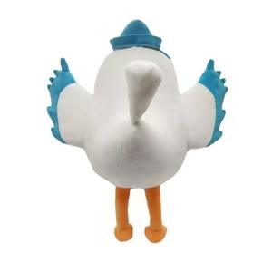 Custom Size Schattig Grappig Wit Parkiet Dodo Vogel Knuffel Zacht Vet Ontwerp Met Blauwe Vleugels Gevuld Met Pp Katoen - Product Image 4