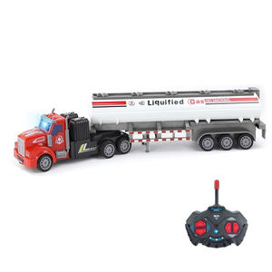 Bemay jouet RC <span class=keywords><strong>Semi</strong></span> <span class=keywords><strong>camion</strong></span> et <span class=keywords><strong>remorque</strong></span> 1:48 échelle télécommande tracteur citerne transporteur voiture jouets cadeau pour les enfants - Product Image 1