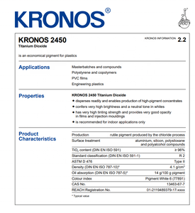 उच्च गुणवत्ता Kronos 2450 टाइटेनियम डाइऑक्साइड रूटाइल वर्णक प्लास्टिक ग्रेड - Product Image 2