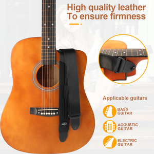 สายกีตาร์ไนลอนนิ่มปรับได้ OEM พร้อมตัวยึด3อันสำหรับล็อคสายรัดสำหรับกีตาร์อะคูสติกและเบสแพ็คเข็มขัดผ้า - Product Image 5