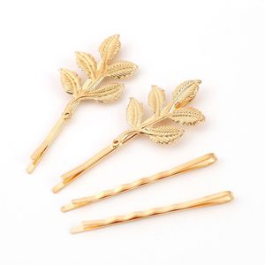Pinza para el pelo con diseño de rama de olivo de 12 cm, pinza lateral de metal para uso diario de mujeres - Product Image 1