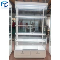 Vitrine de présentation pour boutique, vitrines et présentoirs en verre d'occasion pour bijoux, vitrine pour magasin de tabac