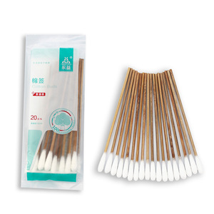 Hisopos de Algodón Médico de 12 cm, Cabezal Único, Estériles, Desechables, para Maquillaje y Maquillaje Permanente, Paquete de 20 Unidades - Product Image 4
