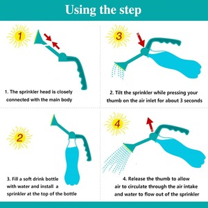 Arrosoir manuel en plastique pour jardin avec buse réglable pour l'irrigation des plantes, utilisation en extérieur - Product Image 5