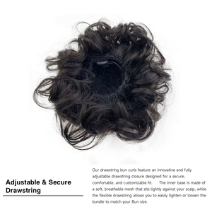 Crea la Ilusión de Doble Volumen, Scrunchies para Rizar el Cabello, Moño con Cordón, Cabello Humano, Scrunchies Despeinados, Chignon - Product Image 3