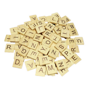 HY Wooden <strong>Alphabet</strong> <strong>S</strong> Crabbles Tiles A-Z (All Letters Included) Capital Mixed Letters Lowercase Letters Numbers 1.8x2cm for - Product Image 3