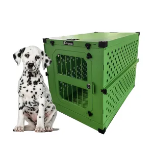 Aluminum Collapsible Crates Breathable Travel Carrier Bag For Dogs