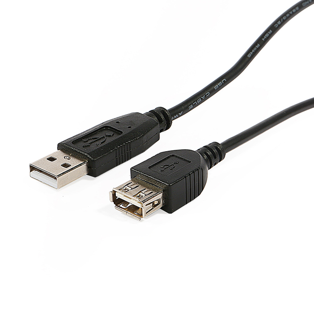 28AWG USB 2.0 a Male to Female Extension Cable with Nickel Plated Connectors 480Mbps Data Speed Aluminum Braid Construction