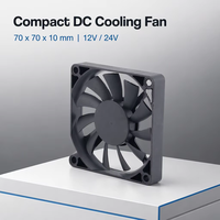 Ventilateur axial DC 7010 3 pouces 12V 24V 70x70x10mm, moteur axial sans balais DC, ventilateur de refroidissement pour mini PC NUC