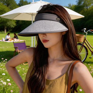 Chapeau pare-soleil pour femmes, à large bord, protection UV, anti-UV, casquette d'été à la mode pour l'extérieur, pour adultes - Product Image 3