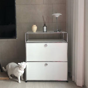 Meuble modulaire de style vintage et européen en acier inoxydable, buffet multifonction avec 5+ <span class=keywords><strong>tiroirs</strong></span>, meubles pour la maison - Product Image 4